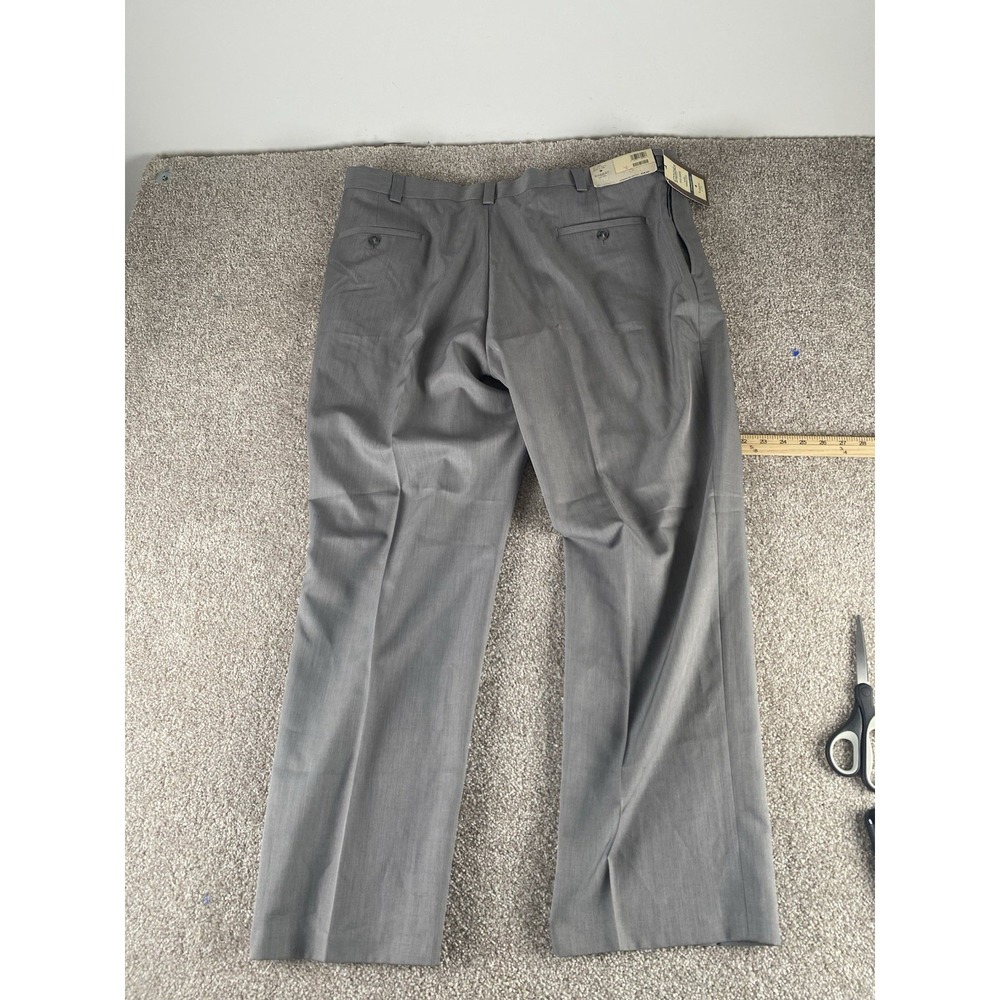 Haggar Heather Atria Grey Men 42x30 Eclo Slacks Non Iron Straight Fit Flat Front - Picture 11 of 11